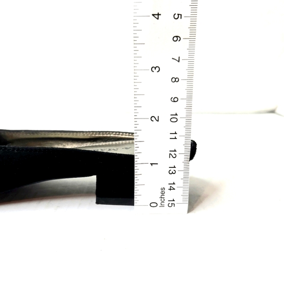 A. Marinelli Mules. Black Suede With Silver Accents. Size 7.5 - Picture 8 of 13